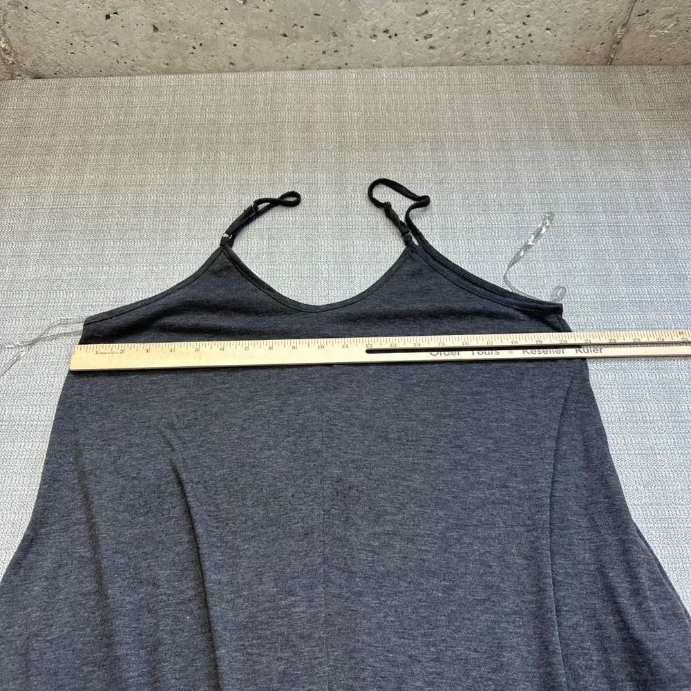 Three Bird Nest Charcoal Gray Maxi Dress XL Spaghetti Strap Flowy‎ Boho Lounge